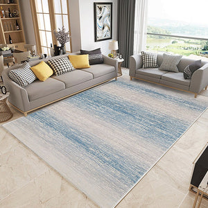 Oversized Geometric Modern Rug Placement Ideas for Bedroom, Blue Contemporary Rugs for Dining Room, Abstract Modern Rug Ideas for Living Room, Simple Modern Rugs for Office-HomePaintingDecor