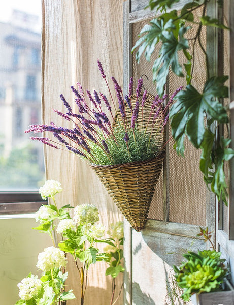 Lavender Flowers, Spring Artificial Floral for Dining Room, Bedroom Flower Arrangement Ideas, Simple Modern Floral Arrangement Ideas for Home Decoration-HomePaintingDecor