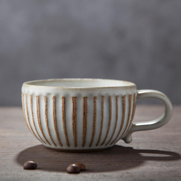 Breakfast Milk Cups, Latte Coffee Cup, Tea Cup, Coffee Cup and Saucer Set，Cappuccino Coffee Mug-HomePaintingDecor
