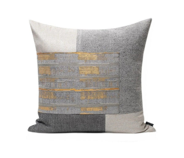 Large Gray Modern Pillows, Modern Simple Throw Pillows, Decorative Modern Sofa Pillows, Modern Throw Pillows for Couch-HomePaintingDecor