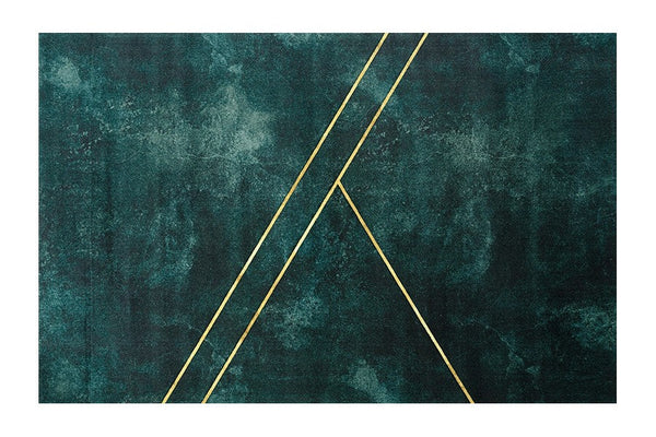 Modern Rugs under Coffee Table, Blackish Green Rugs, Large Geometric Modern Rugs for Dining Room, Large Contemporary Rugs for Living Room-HomePaintingDecor