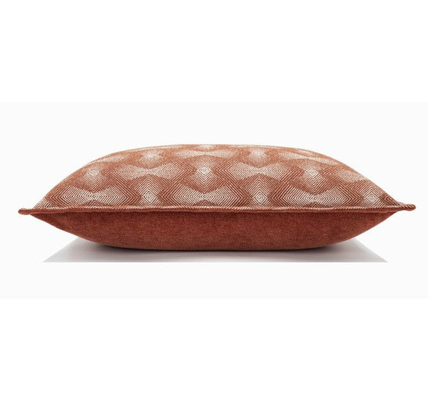Throw Pillow for Interior Design, Modern Decorative Throw Pillows, Orange Geometric Sofa Pillows, Contemporary Square Modern Throw Pillows for Couch-HomePaintingDecor