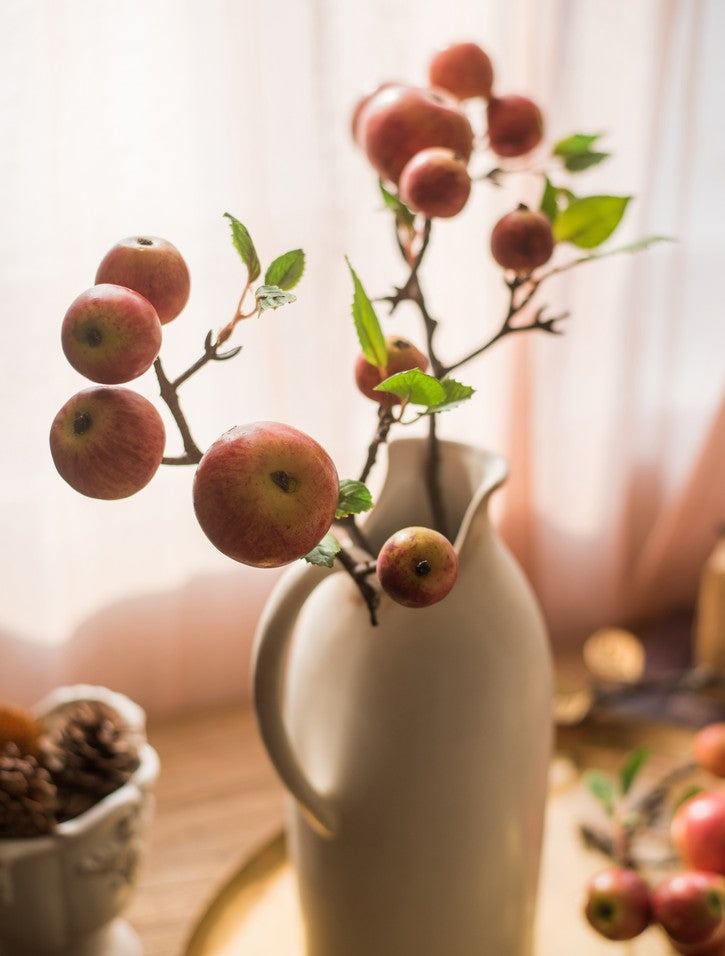 Apple Branch, Fruit Branch, Table Centerpiece, Beautiful Modern Flower Arrangement Ideas for Home Decoration, Autumn Artificial Floral for Dining Room-HomePaintingDecor