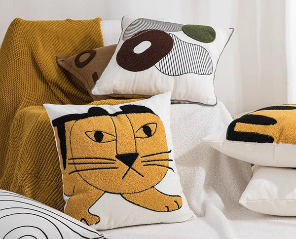 Tiger Decorative Pillows for Kids Room, Modern Pillow Covers, Modern Decorative Sofa Pillows, Decorative Throw Pillows for Couch-HomePaintingDecor