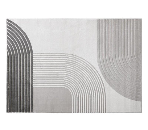 Simple Grey Modern Rugs for Living Room, Dining Room Grey Floor Rugs, Large Grey Modern Rugs, Abstract Contemporary Modern Rugs for Bedroom, Large Modern Rugs for Office-HomePaintingDecor