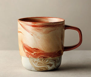 Ceramic Coffee Mug, Large Capacity Coffee Cup, Large Handmade Pottery Coffee Cup, Large Tea Cup-HomePaintingDecor