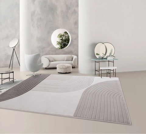 Abstract Modern Rugs for Living Room, Large Grey Rugs, Contemporary Area Rugs for Bedroom, Dining Room Floor Rug, Large Floor Rugs for Office-HomePaintingDecor