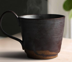 Pottery Coffee Mug, Large Handmade Ceramic Coffee Cup, Large Capacity Coffee Cup, Large Tea Cup-HomePaintingDecor