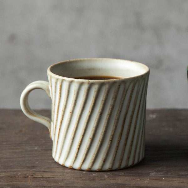 Handmade Pottery Coffee Cup, Cappuccino Coffee Mug, Large Capacity Coffee Cup, Pottery Tea Cup-HomePaintingDecor