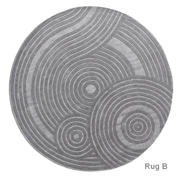 Modern Wool Rugs under Coffee Table, Contemporary Modern Wool Rugs for Bedroom, Contemporary Modern Rugs for Living Room, Geometric Modern Round Rugs-HomePaintingDecor