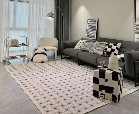 Large Modern Rugs for Office, Contemporary Geometric Modern Rugs, Modern Rugs for Living Room, Thick and Soft Modern Rugs for Bedroom, Modern Rugs for Dining Room-HomePaintingDecor