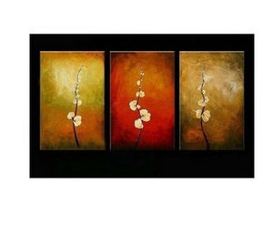 Flower Painting, Floral Art, Abstract Oil Painting, Living Room Art, Modern Art, 3 Piece Wall Art, Abstract Painting, Acrylic Art-HomePaintingDecor