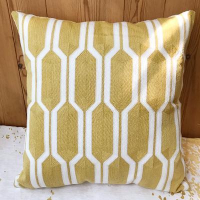 Modern Sofa Pillows, Geometric Decorative Pillows, Cotton Yellow Throw Pillows, Decorative Throw Pillows for Living Room-HomePaintingDecor