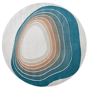 Round Modern Rugs under Coffee Table, Large Contemporary Modern Rug Ideas for Living Room, Abstract Geometric Round Rugs for Dining Room, Modern Rugs for Dining Room-HomePaintingDecor
