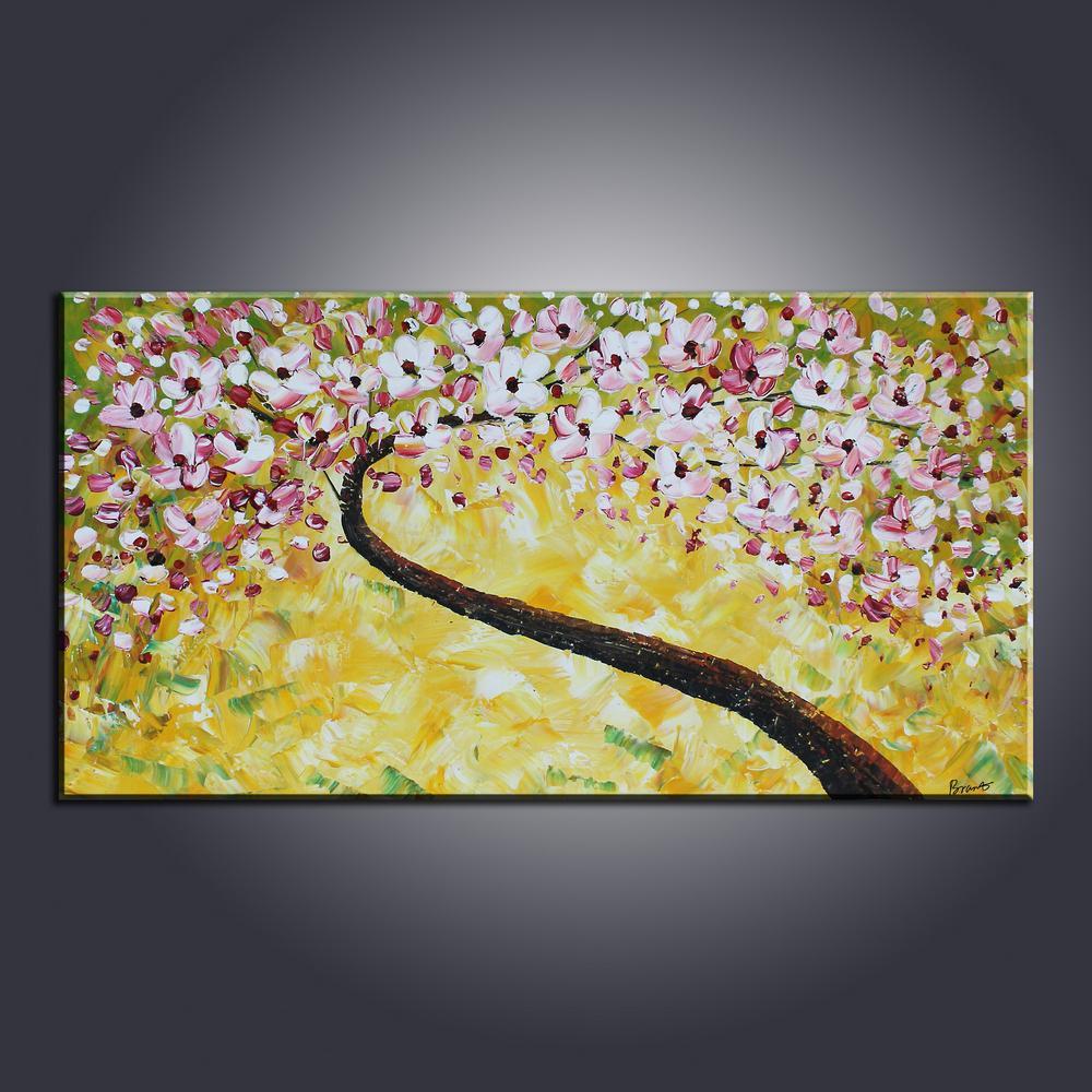 Contemporary Art, Abstract Art Painting, Flower Art, Acrylic Painting, Canvas Wall Art, Bedroom Wall Art, Canvas Art, Modern Art, Contemporary Art-HomePaintingDecor
