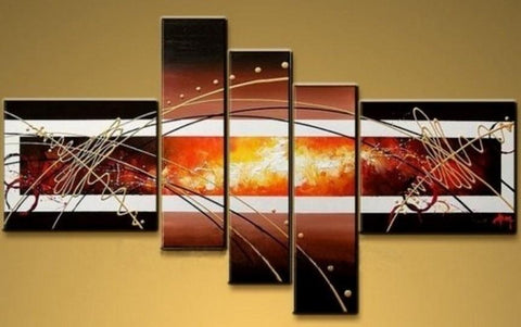 Huge Wall Art, Acrylic Art, 5 Piece Wall Art, Large Wall Art, Abstract Painting, Abstract Art, Canvas Art Painting, Canvas Painting, Hand Painted Art, Group Art-HomePaintingDecor