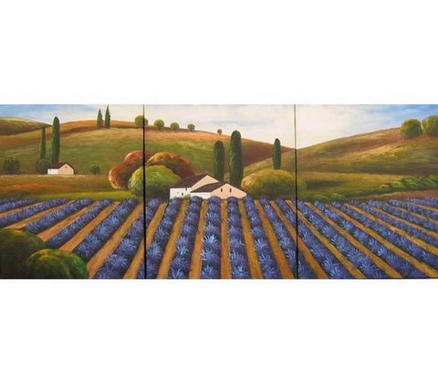 Lavender Field, Landscape Painting, Canvas Painting, Wall Art, Landscape Art, Wall Hanging-HomePaintingDecor