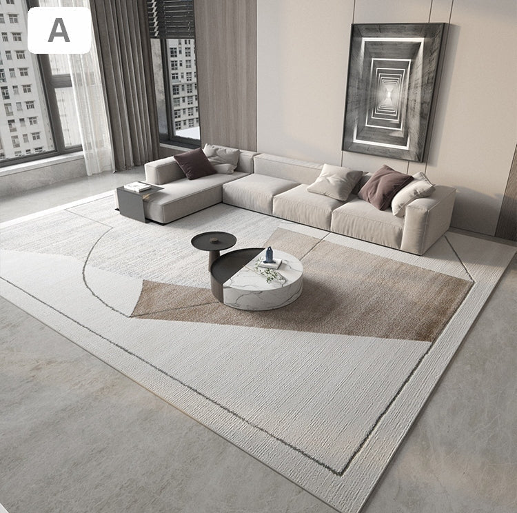 Simple Modern Rugs in Dining Room Area, Large Geometric Carpets, Study Room Contemporary Modern Rugs, Large Modern Area Rugs in Living Room-HomePaintingDecor