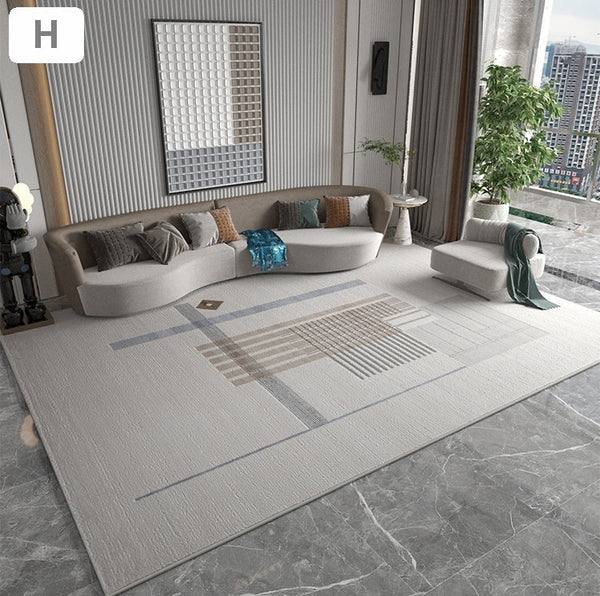 Simple Modern Rugs in Dining Room Area, Large Geometric Carpets, Study Room Contemporary Modern Rugs, Large Modern Area Rugs in Living Room-HomePaintingDecor