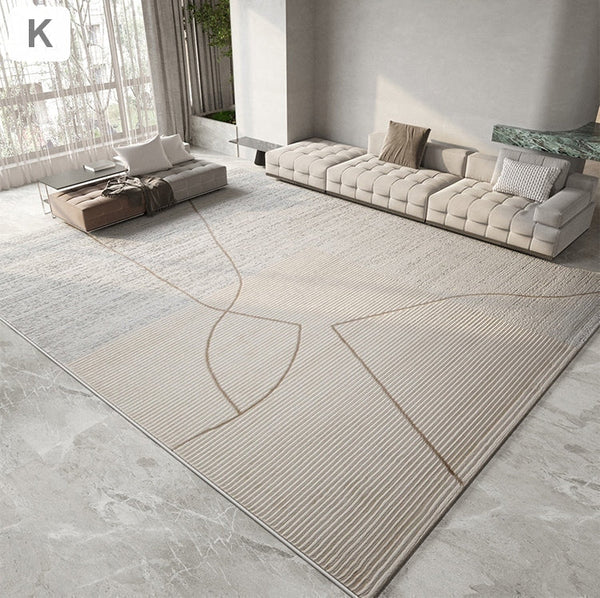 Simple Modern Rugs in Dining Room Area, Large Geometric Carpets, Study Room Contemporary Modern Rugs, Large Modern Area Rugs in Living Room-HomePaintingDecor