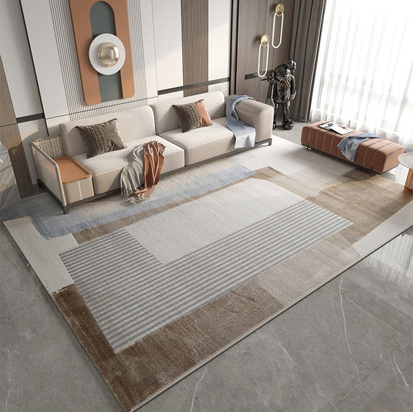 Simple Modern Rugs in Dining Room Area, Large Geometric Carpets, Study Room Contemporary Modern Rugs, Large Modern Area Rugs in Living Room-HomePaintingDecor