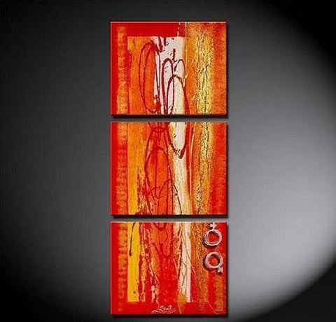 Canvas Art, Abstract Art, Abstract Oil Painting, Kitchen Wall Art, Modern Art, 3 Panel Painting, Abstract Painting-HomePaintingDecor