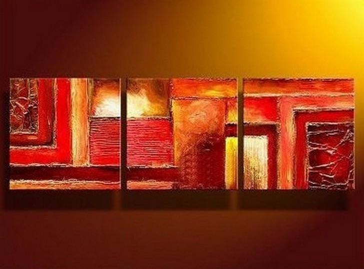 Canvas Painting, Wall Art, Red Art, Abstract Art, Abstract Painting, Large Oil Painting, Living Room Wall Art, Modern Art, 3 Piece Wall Art, Huge Painting-HomePaintingDecor