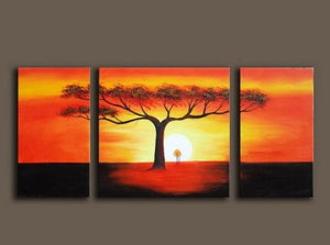 Tree Painting, Wall Art, Tree of Life Painting, Canvas Painting, Extra Large Painting, 3 Piece Canvas Art, Huge Wall Art-HomePaintingDecor