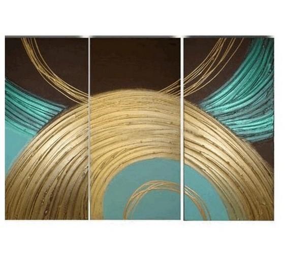 Colorful Lines, Abstract Painting, Large Painting, Living Room Wall Art, Contemporary Art, 3 Piece Painting, Art Painting, Ready to Hang-HomePaintingDecor