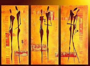 Modern Wall Painting, Abtract Figure Art, Bedroom Wall Art Paintings, Abstract Canvas Painting, Acrylic Art Painting, Simple Modern Art, 3 Piece Wall Art-HomePaintingDecor