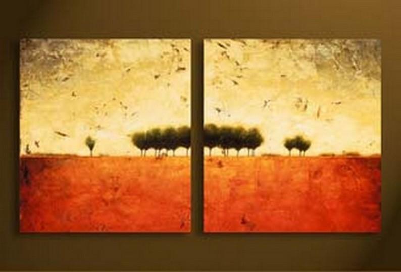 Abstract Painting Landscape, Canvas Painting Landscape, Tree of Life Painting, Abstract Painting Landscape, Hand Painted Art, Tree Painting-HomePaintingDecor