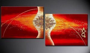 Large Art, Abstract Painting, Red Art, Canvas Painting, Abstract Art, Wall Art, Wall Hanging, Bedroom Wall Art, Modern Art, Hand Painted Art-HomePaintingDecor