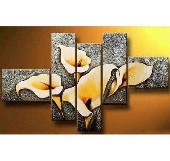 Contemporary Art On Canvas Living Room, Flower Painting Extra Large Wall Art Abstract