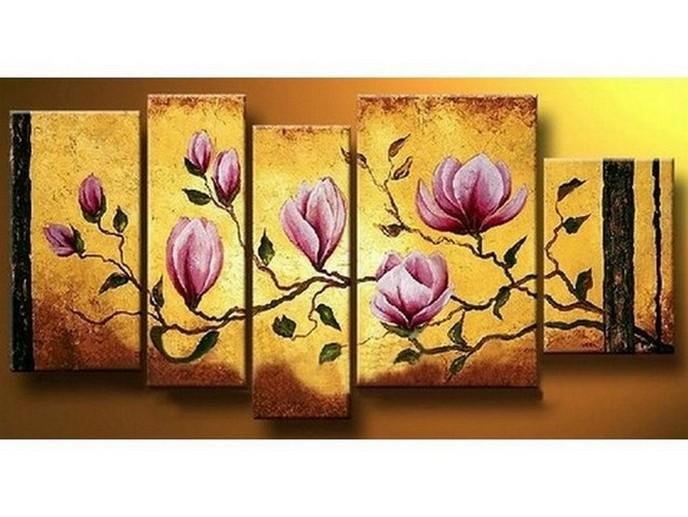 Living Room Wall Decor, Flower Painting, Contemporary Art, Art on Canvas, Extra Large Painting, Canvas Wall Art, Abstract Painting-HomePaintingDecor
