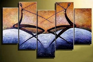 Hand Painted Art, Wall Painting, Canvas Painting, Large Wall Art, Abstract Painting, Canvas Art Painting, Huge Wall Art, Acrylic Art, 5 Piece-HomePaintingDecor
