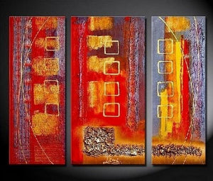 Bedroom Wall Art, Red Abstract Painting, Large Painting, Modern Art, Art on Canvas, Painting for Sale-HomePaintingDecor
