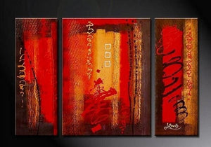 Abstract Art, Red Abstract Painting, Bedroom Wall Art, Large Painting, Living Room Wall Art, Modern Art, Large Wall Art, Abstract Painting, Art on Canvas-HomePaintingDecor