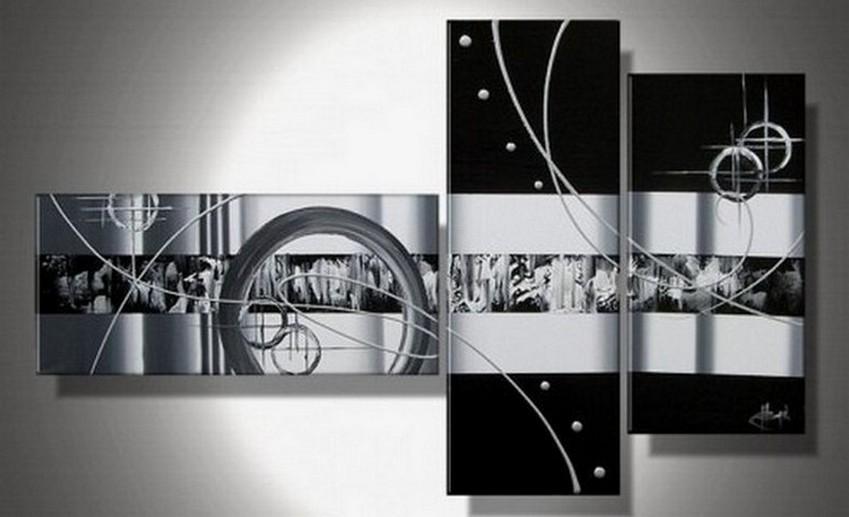 Abstract Art, Black Abstract Painting, Large Painting, Living Room Wall Art, Extra Large Wall Art, Art on Canvas-HomePaintingDecor