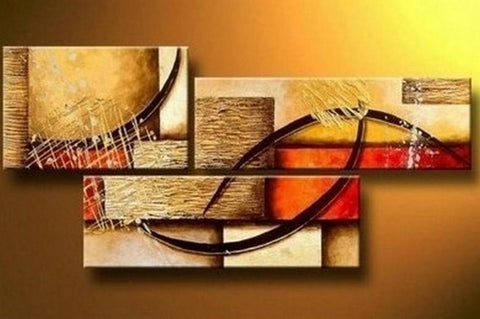 Canvas Painting, Wall Art, Large Painting, Living Room Wall Art, Modern Art, 3 Piece Wall Art, Abstract Painting, Home Art Decor-HomePaintingDecor