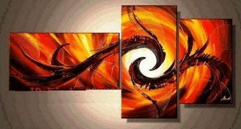 Contemporary Art, Abstract Modern Art, Red Abstract Lines, Wall Art, Modern Art, Canvas Painting-HomePaintingDecor