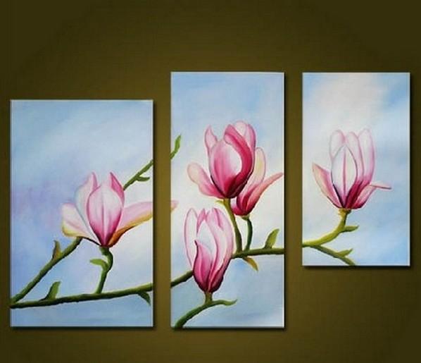 Canvas Art, Wall Art Decor, Floral Art Painting, Dining Room Wall Art, Art on Canvas, Modern Art, Flower Painting-HomePaintingDecor