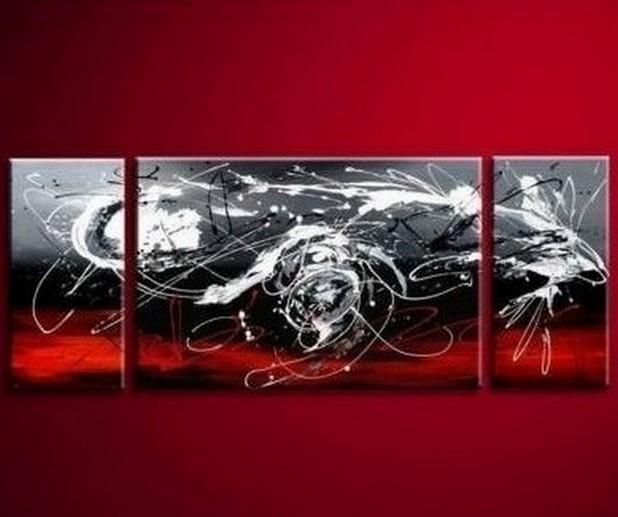 Black and Red Abstract Art, Living Room Wall Art, Modern Art, Living Room Wall Art, Painting for Sale-HomePaintingDecor