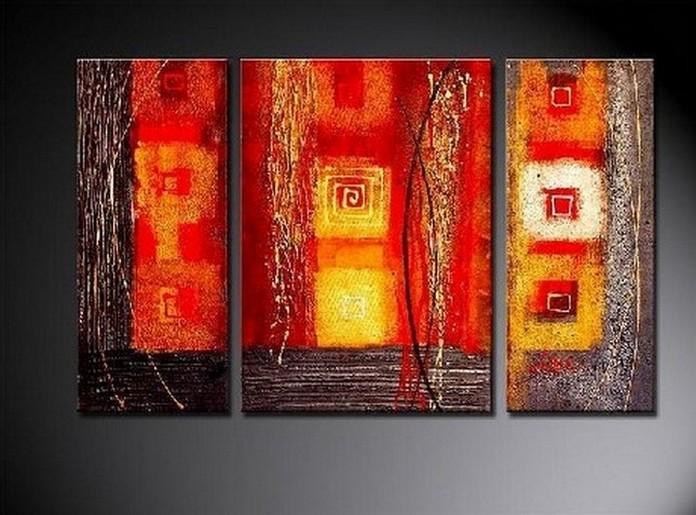 Red Abstract Painting, Bedroom Wall Art, Large Painting, Living Room Wall Art, Modern Art, Abstract Painting, Art on Canvas-HomePaintingDecor