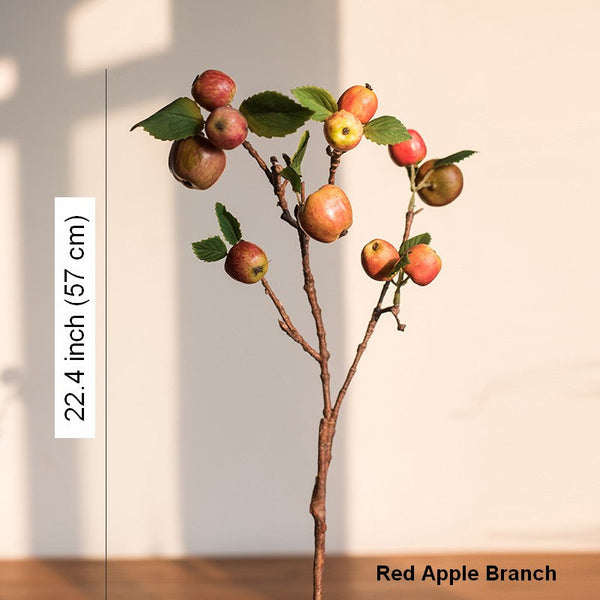 Beautiful Modern Flower Arrangement Ideas for Home Decoration, Apple Branch, Fruit Branch, Table Centerpiece, Simple Artificial Floral for Dining Room-HomePaintingDecor