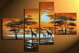 African Painting, Abstract Art, Sunset Painting, Extra Large Painting, Living Room Wall Art, Modern Art, Extra Large Wall Art, Contemporary Art, Modern Art Painting-HomePaintingDecor