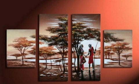 Landscape Painting, Extra Large Painting, African Painting, Abstract Art, Living Room Wall Art, Extra Large Wall Art, Contemporary Art-HomePaintingDecor