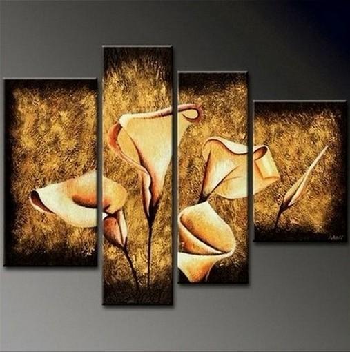Calla Lily Flower Painting, Abstract Painting, Large Painting, Abstract Art, Dining Room Wall Art, Modern Art, Wall Art, Contemporary Art, Modern Art-HomePaintingDecor