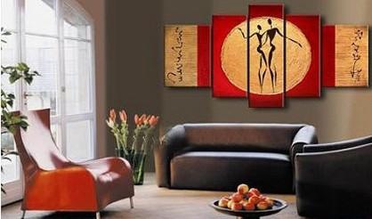 Wall Art, Dancing Figure Painting, Modern Art, Canvas Art, 5 Piece Canvas Art, Abstract Art, Canvas Painting, Art Painting, Contemporary Art-HomePaintingDecor