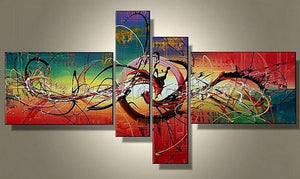 Large Abstract Wall Art Paintings, Contemporary Acrylic Art, Abstract Lines Painting, Hand Painted Art, Heavy Texture Paintings-HomePaintingDecor