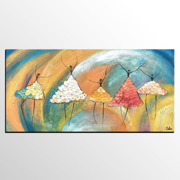 Canvas Paintings for Bedroom, Ballet Dancer Painting, Simple Wall Art Painting, Abstract Canvas Painting, Abstract Wall Art Paintings, Large Painting for Sale-HomePaintingDecor